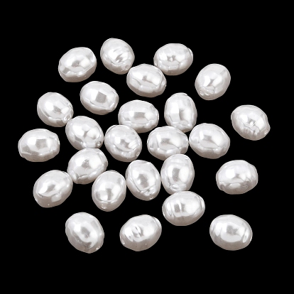 Cuentas de perlas de imitación de plástico abs, oval