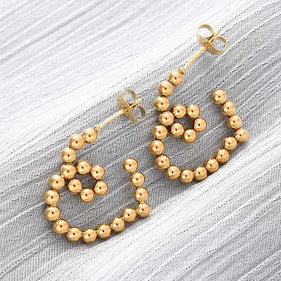 304 из нержавеющей стали серьги, сердце