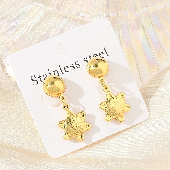 Цветочные 304 из нержавеющей стали болтаться серьги