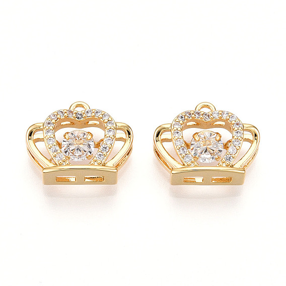 Латунные микро проложить кубического циркония прелести, корона