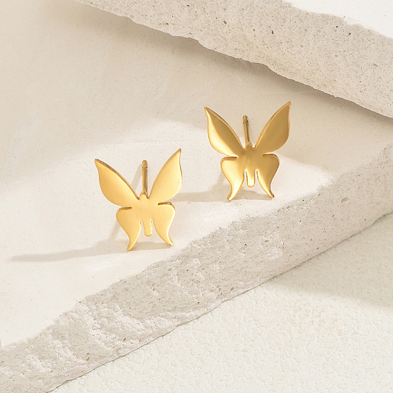 Из нержавеющей стали бабочка серьги стержня