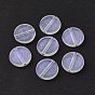 Transparent Acrylic Beads, Glitter Powder, Flat Round