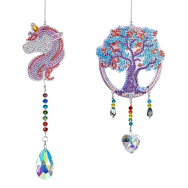 2 наборы 2 стильные алмазные картины с колокольчиками, с сумкой для алмазной живописи, Стразы, разнообразные