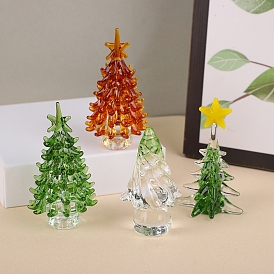 Décorations d'affichage d'arbres de Noël au chalumeau, pour la décoration