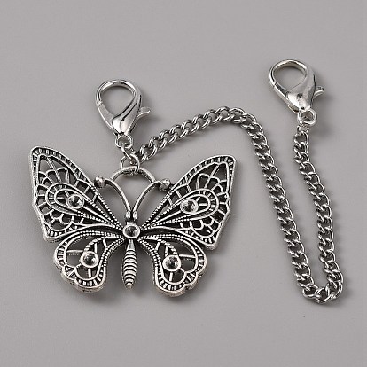 Бордюрные цепи для обуви из цинкового сплава, Кулон с застежками и когтя омара, для аксессуаров украшения обуви