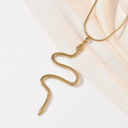 304 Подвеска в виде змеи из нержавеющей стали, круглая цепочка в виде змеи для женщин