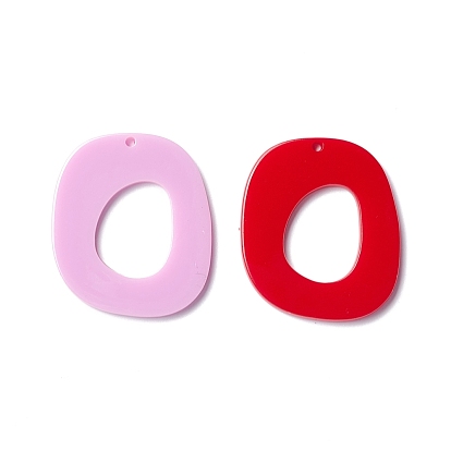 Opaque Acrylic Pendants, Rectangle