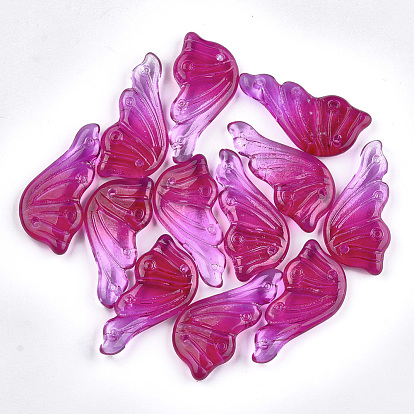 Spray Painted Glass Pendants, Wing