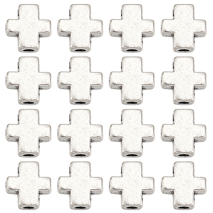 100 бусины из сплава в тибетском стиле, крестик, без кадмия и без свинца