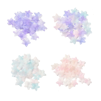 Прозрачные акриловые шарики, 5-лепестков цветка