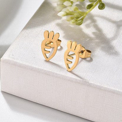 304 из нержавеющей стали серьги, морковь