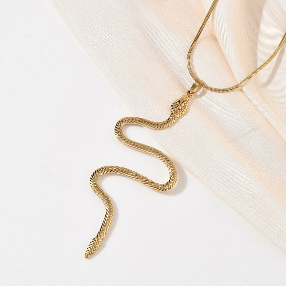 304 Подвеска в виде змеи из нержавеющей стали, круглая цепочка в виде змеи для женщин