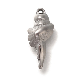 Anti-Tarnish 304 Stainless Steel Pendants, Conch Charm