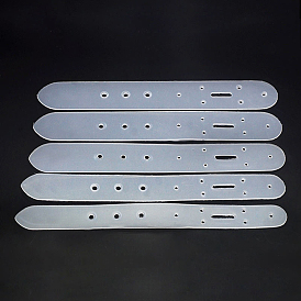 Ensemble de modèles de positionnement de poinçonnage en cuir en plastique, modèles de trous de ceinture, pour les outils de maroquinerie de bricolage