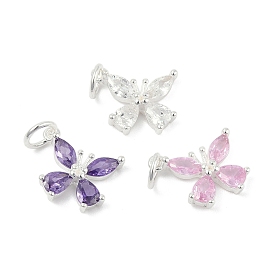 925 стерлингового серебра микро проложить кубического циркония подвески, бабочки прелести, с целью перехода в кольце