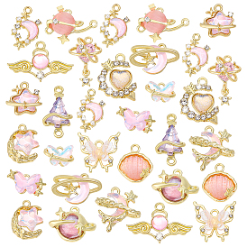 Комплекты фурнитуры для подвесных светильников из сплавов смолы и стекла, а также соединительные элементы для люстр., разнообразные