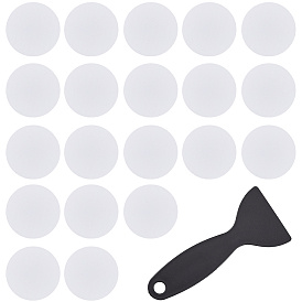 Плоские круглые противоскользящие наклейки для ванны Peva, ступени безопасного душа клейкие наклейки, с пластиковыми скребками