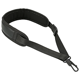 Velvet & PU Leather & Alloy Adjustable Saxophone Neck Strap, with Iron Findings