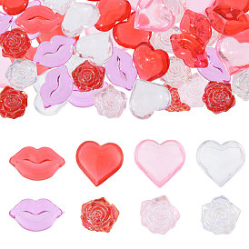 450 шт 8 стили прозрачные акриловые бусины, без отверстия , разнообразные