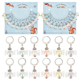 Карамельные прозрачные акриловые подвесные маркеры петель, подвески крючком, маркер с замком и кольцом с подвеской в виде винного бокала