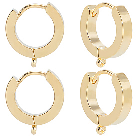 16 шт. 201 фурнитура для сережек-колец из нержавеющей стали, с вертикальной петлей, с 316 хирургическими серьгами из нержавеющей стали, кольцо