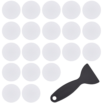 Плоские круглые противоскользящие наклейки для ванны Peva, ступени безопасного душа клейкие наклейки, с пластиковыми скребками