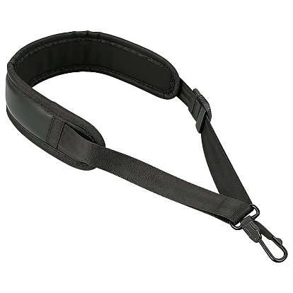 Velvet & PU Leather & Alloy Adjustable Saxophone Neck Strap, with Iron Findings