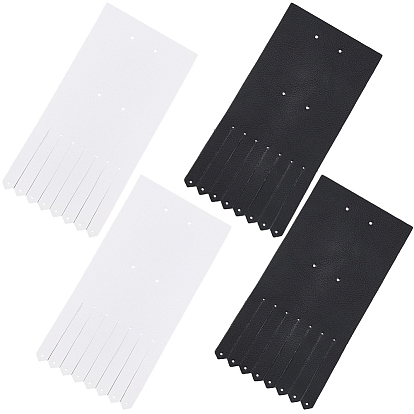 2Pairs 2 Colors PU Leather Shoes Tongue