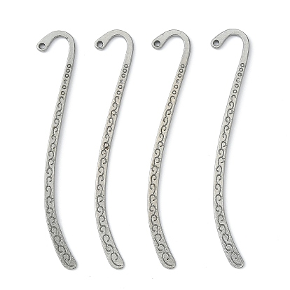 Tibetan Style Bookmarks, Zinc Alloy, Lead Free and Cadmium Free, 84x14x1.5mm, Hole: 1.6mm