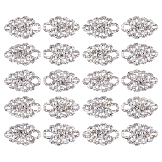 20Pcs Zinc Alloy Adjustable Jean Button Pins, Waist Tightener, Sewing Fasteners for Garment Accessories