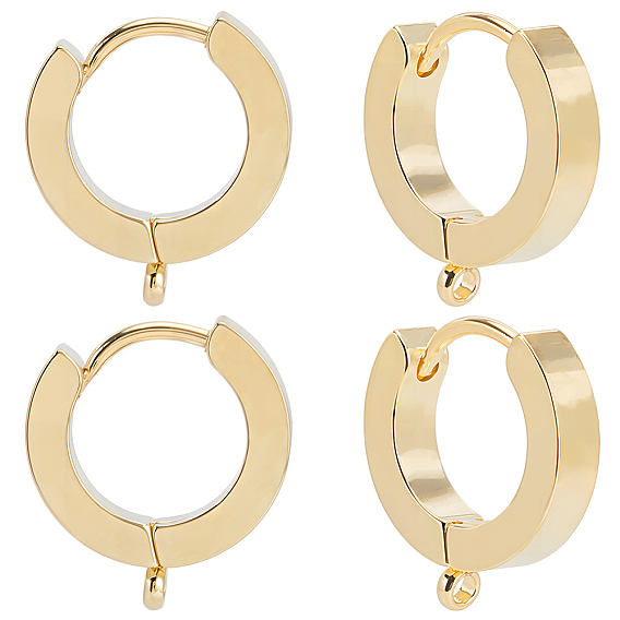 16 шт. 201 фурнитура для сережек-колец из нержавеющей стали, с вертикальной петлей, с 316 хирургическими серьгами из нержавеющей стали, кольцо