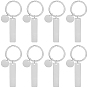 20шт 201 брелок-подвеска из нержавеющей стали, цвет нержавеющей стали