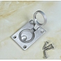 304 Stainless Steel Ship Hatch Pull Loop Handle Deck Lifting Ring, Hatch Flush Mount, for Hatches, with 4 Screws