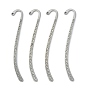 Tibetan Style Bookmarks, Zinc Alloy, Lead Free and Cadmium Free, 84x14x1.5mm, Hole: 1.6mm