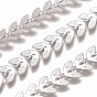 Ion Plating(IP) 304 Stainless Steel Leaf Link Chains, Soldered, with Card Paper