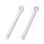 Pendentifs en acier inoxydable, rectangle / barre