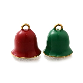 304 из нержавеющей стали шармы эмали, реальный 18 k позолоченный, колокол прелести