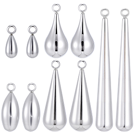 10 шт 5 стили 304 подвески из нержавеющей стали, очарование слезы