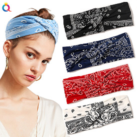 Boho Style Printed Headband for Women, Yoga Workout Hair Accessories