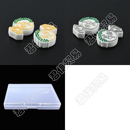 8pcs 2 couleurs perles de silicone écologiques de qualité alimentaire, vase en diamant