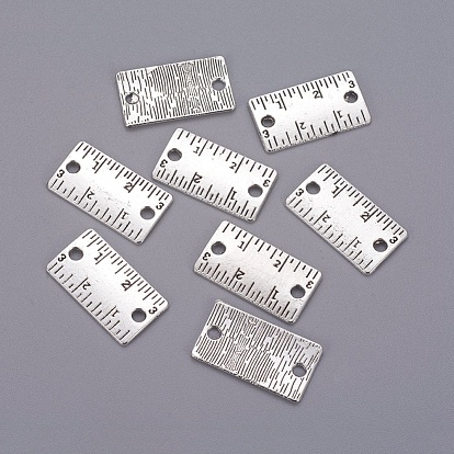 Tibetan Style Zinc Alloy Ruler Links/Connectors, Lead Free & Cadmium Free, 11x21x1mm, Hole: 2.5mm, about 375pcs/500g