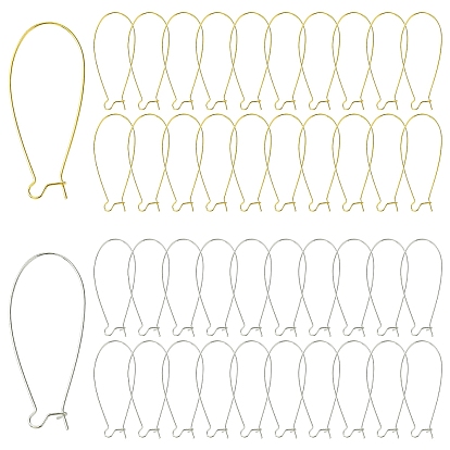 40 шт. 2 цвета латунные серьги-кольца выводы почки ушные провода