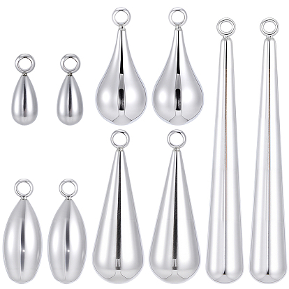 10 шт 5 стили 304 подвески из нержавеющей стали, очарование слезы