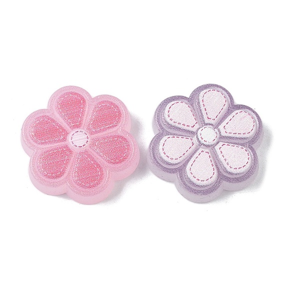 Пластиковые эмалевые кабошоны, цветок