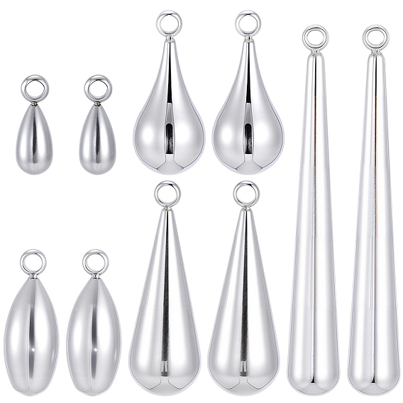 10 шт 5 стили 304 подвески из нержавеющей стали, очарование слезы