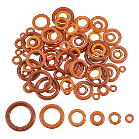 72шт. 6 стили соединительных колец из кленового дерева для аксессуаров своими руками, круглые кольца, деревянные кольца макраме, подвесные петли, кольца для штор, свадебные подарочные коробки, ручки-петли