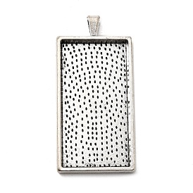 Сеттинги для кулона(кабошонов), сплав, чашки безель с краями, без кадмия и без свинца, прямоугольные