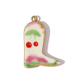 304 нержавеющая сталь с фарфоровыми подвесками, сапоги с вишневыми подвесками, ионное покрытие (ip)