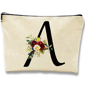 Мешки для хранения из поликоттонового полотна, металлические мешочки на молнии, прямоугольник с рисунком