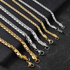 201 ожерелья из нержавеющей стали с цепочкой-коробкой для мужчин